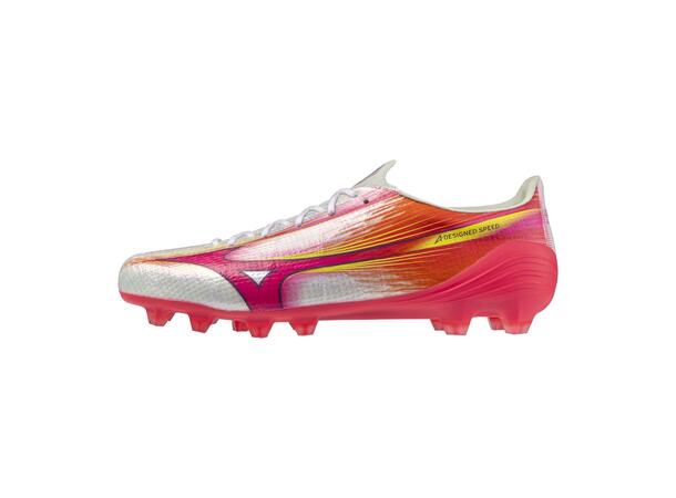 Mizuno Alpha III Elite Hvit/Rosa 8,5 Fotbollssko för naturgräs 
