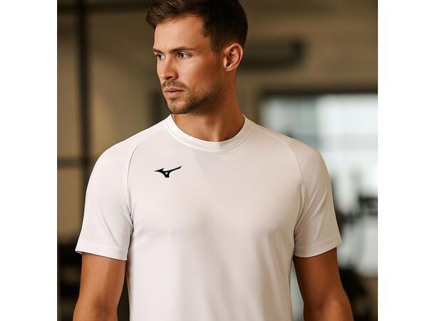 Men Core SS Tee Hvit L Teknisk T-skjorte til trening 