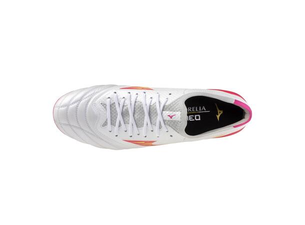 Morelia Neo IV ß Elite MIX Hvit/Rosa 11 Fotbollssko för naturgräs 