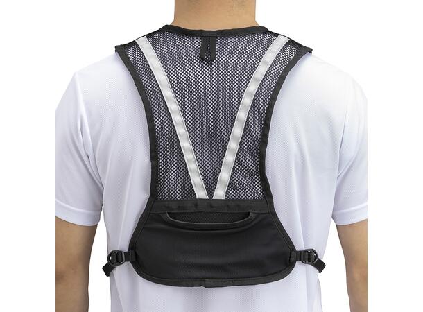 Løpevest med Refleks  Sort/Grå NS Bekväm löparväst 