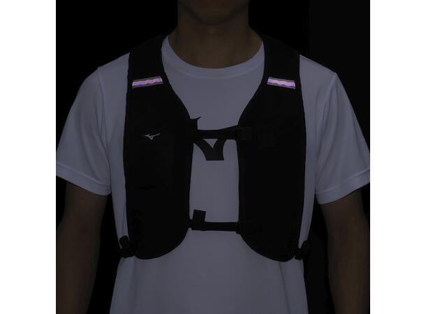 Løpevest med Refleks  Sort/Grå NS Komfortabel løbevest 