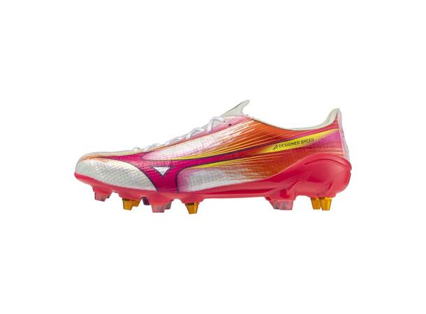 Mizuno Alpha III Elite MIX Hvit/Rosa10,5 Fotbollssko, naturgräs 