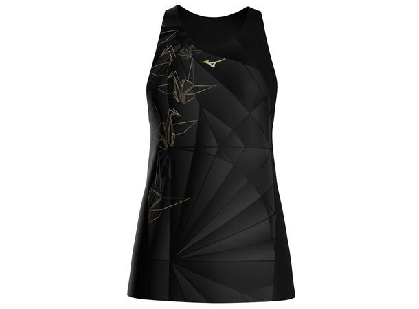 Dryaeroflow Graphic Tank Top W Sort L Løpesinglet til dame 