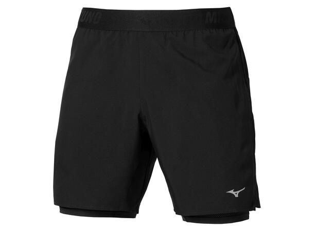 Core 5.5 Inches 2In1 Short Sort L Shorts med innertights til herre 