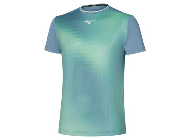 Frontier Shadow Graphic Tee Skyggeblå M T-shirt för tennis, padel och träning 