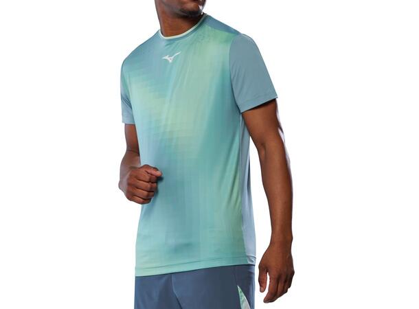 Frontier Shadow Graphic Tee Skyggeblå M T-shirt för tennis, padel och träning 