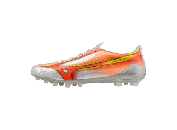 Mizuno Alpha III Elite AG Hvit/Ora 8,5 Fotballsko, gress og kunstgress 