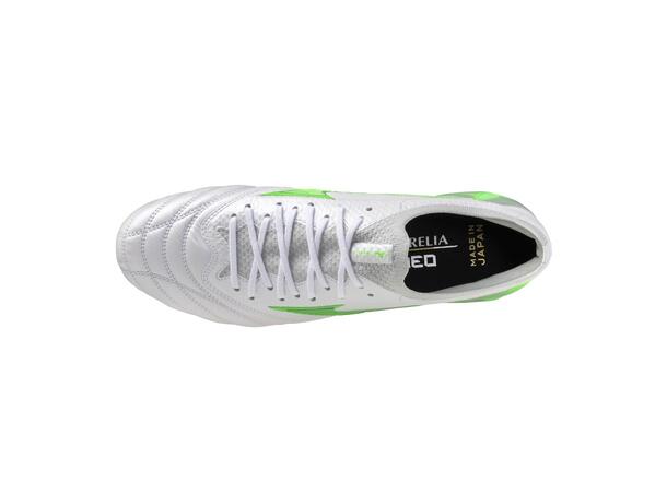 Morelia Neo IV ß Japan Vit/Grön 10 Exklusiva fotbollsskor för gräs 