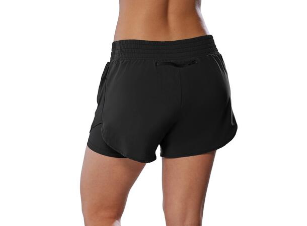 2in1 4.5 Short W Svart L Löparshorts med innertights 