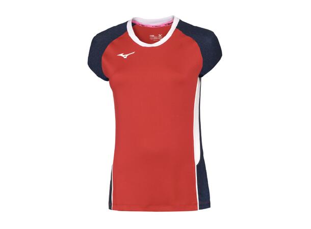 Premium High-Kyu Tee W Rød/Hvit XL Volleybolltröja, dam 