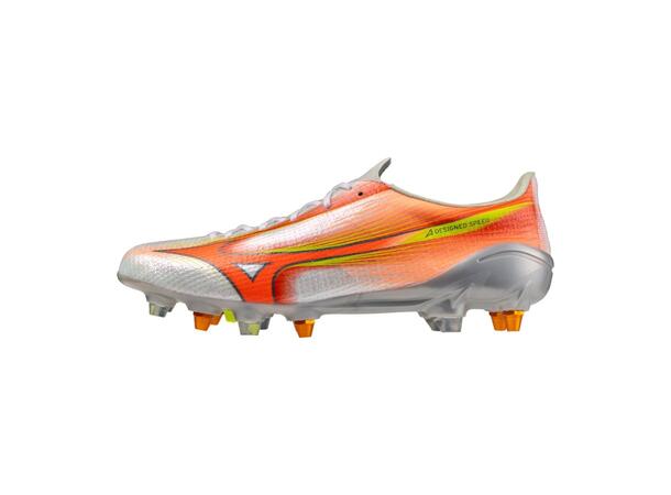 Mizuno Alpha III Elite MIX Hvit/Ora 6 Fotballsko, naturgress 