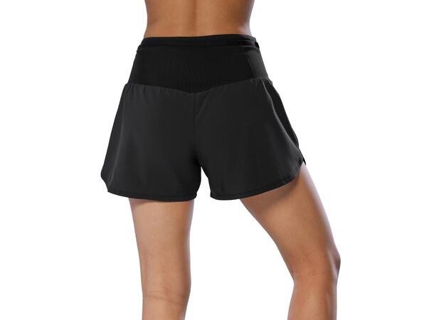 Multi Pocket Short W Sort XS Löparshorts med 360-graders meshfickor 