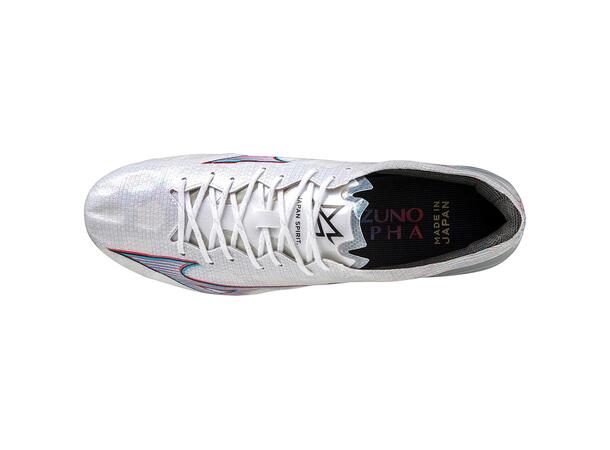 Mizuno Alpha Japan Hvit/Rød 6,5 Toppmodell, naturgress 
