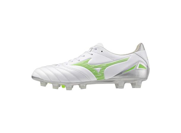 Morelia Neo IV Pro Vit/Grön 9,5 Fotbollsskor för naturgräs 