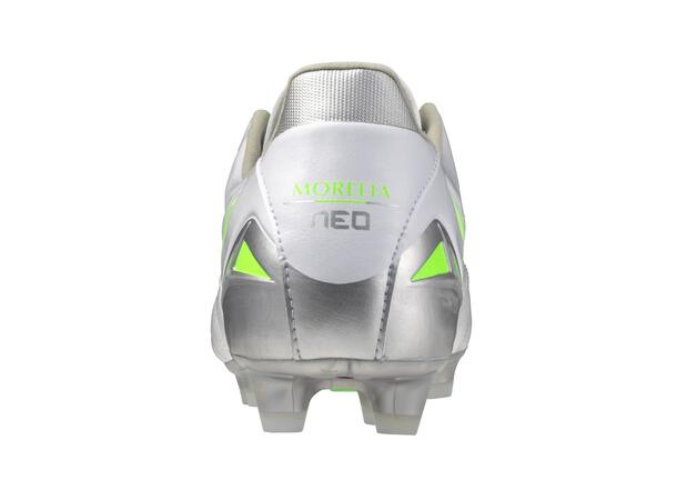 Morelia Neo IV Pro Vit/Grön 9,5 Fotbollsskor för naturgräs 