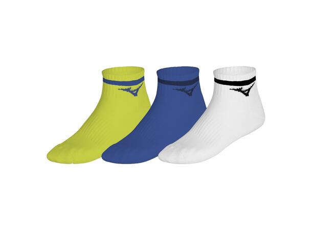 Training Mid 3P With Line Gul/Blå/Hvit M 3-pack träningsstrumpor 
